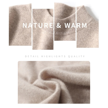 MAGLIONE COLLO LUPETTO 100% LANA MERINO - HIGH QUALITY