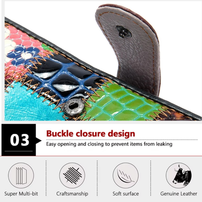 PORTAFOGLIO VERA PELLE - MULTICOLORE