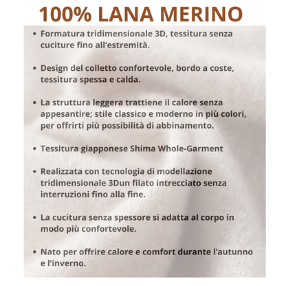 MAGLIONE MEZZO COLLO  100% LANA MERINO - REGULAR FIT