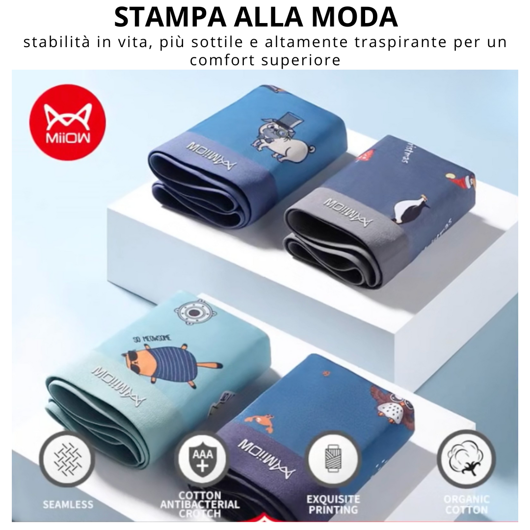 BOXER ANIMAL ! 100% COTTON - QUALITA' PREMIUM 4pz