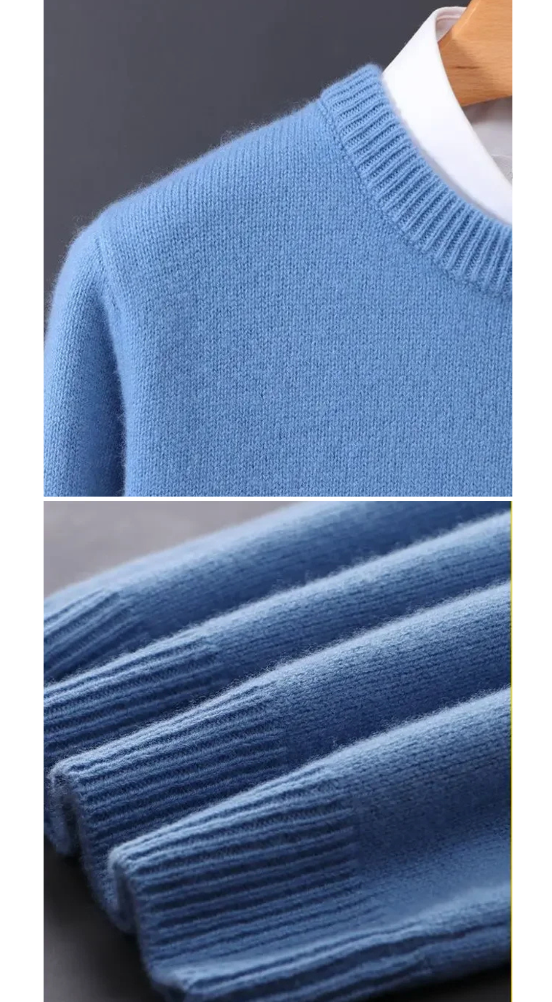 MAGLIONE GIROCOLLO in CASHMERE | REGULAR FIT