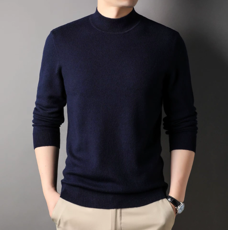 MAGLIONE MEZZO COLLO  100% LANA MERINO - REGULAR FIT