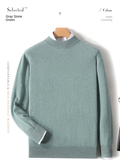 MAGLIONE COLLO LUPETTO 100% LANA MERINO - HIGH QUALITY