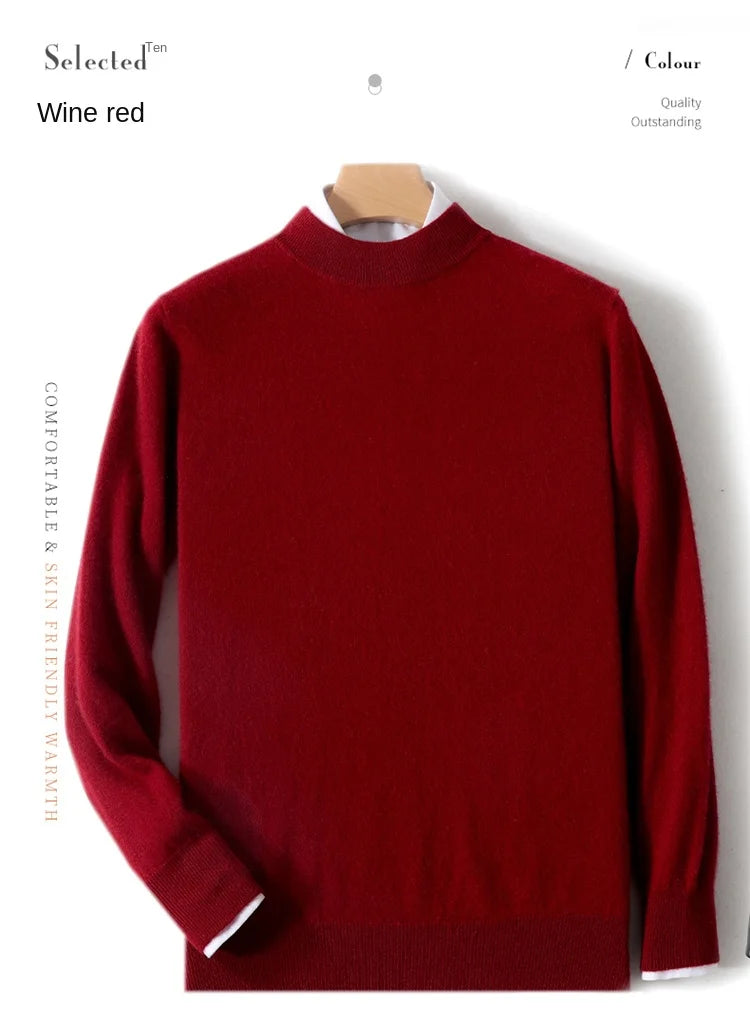 MAGLIONE COLLO LUPETTO 100% LANA MERINO - HIGH QUALITY