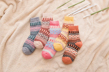 CALZE COLORATE STILE NORDICO-ETNICO - UOMO TG.40/45 5pz