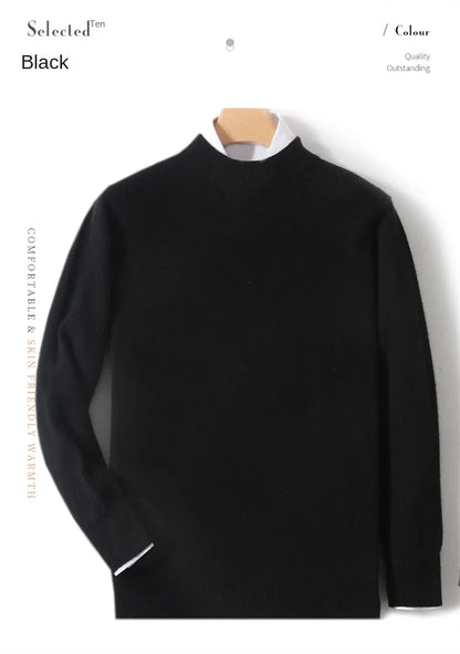 MAGLIONE COLLO LUPETTO 100% LANA MERINO - HIGH QUALITY