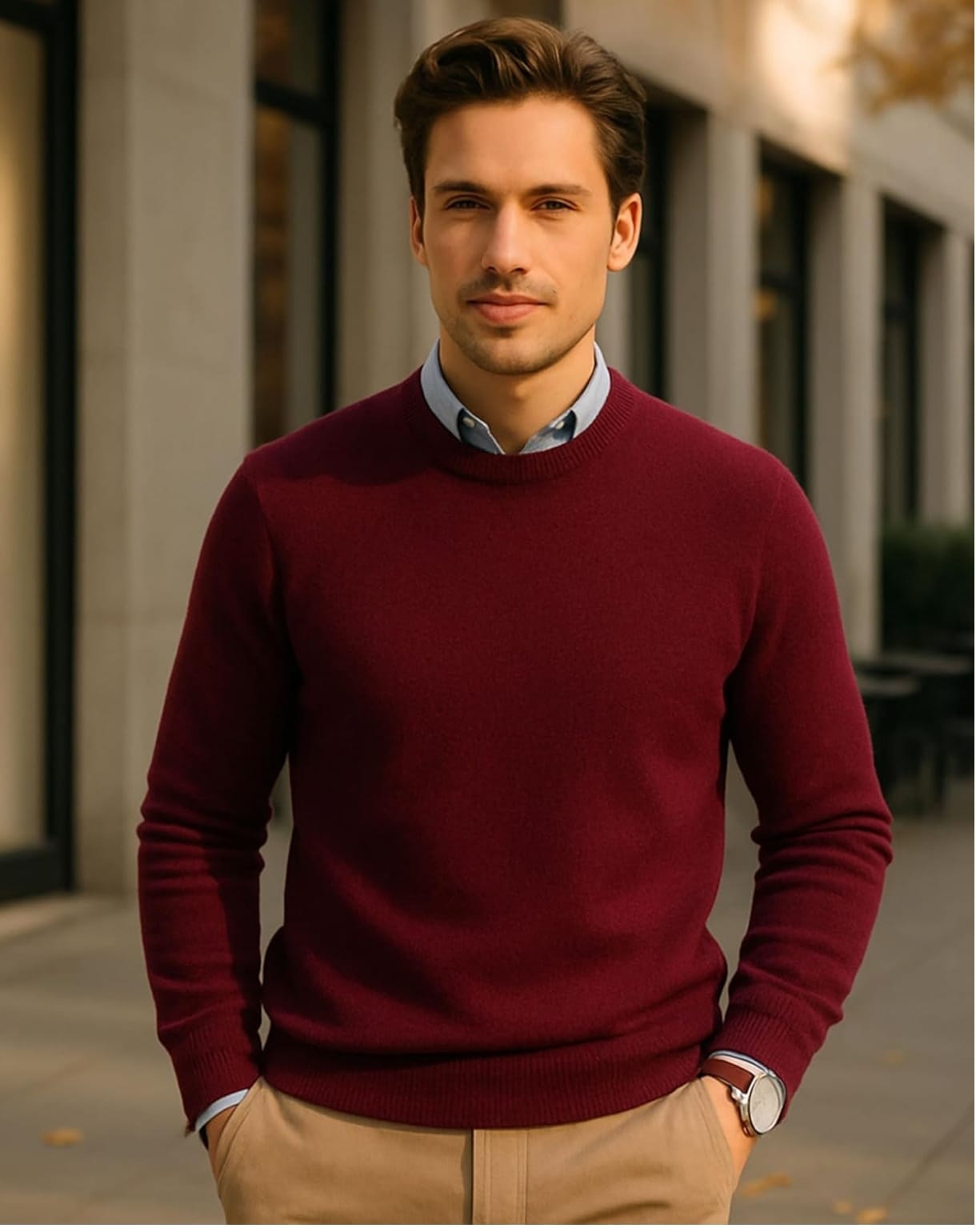 MAGLIONE GIROCOLLO in CASHMERE | REGULAR FIT