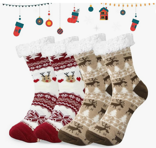 CALZE NATALIZIE ANTISCIVOLO - Tg.35-41 IDEA REGALO